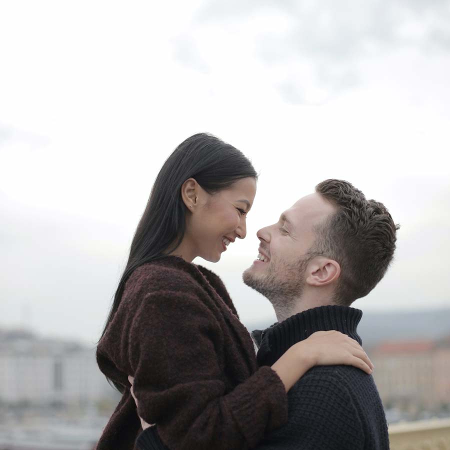 Happy couple smiling