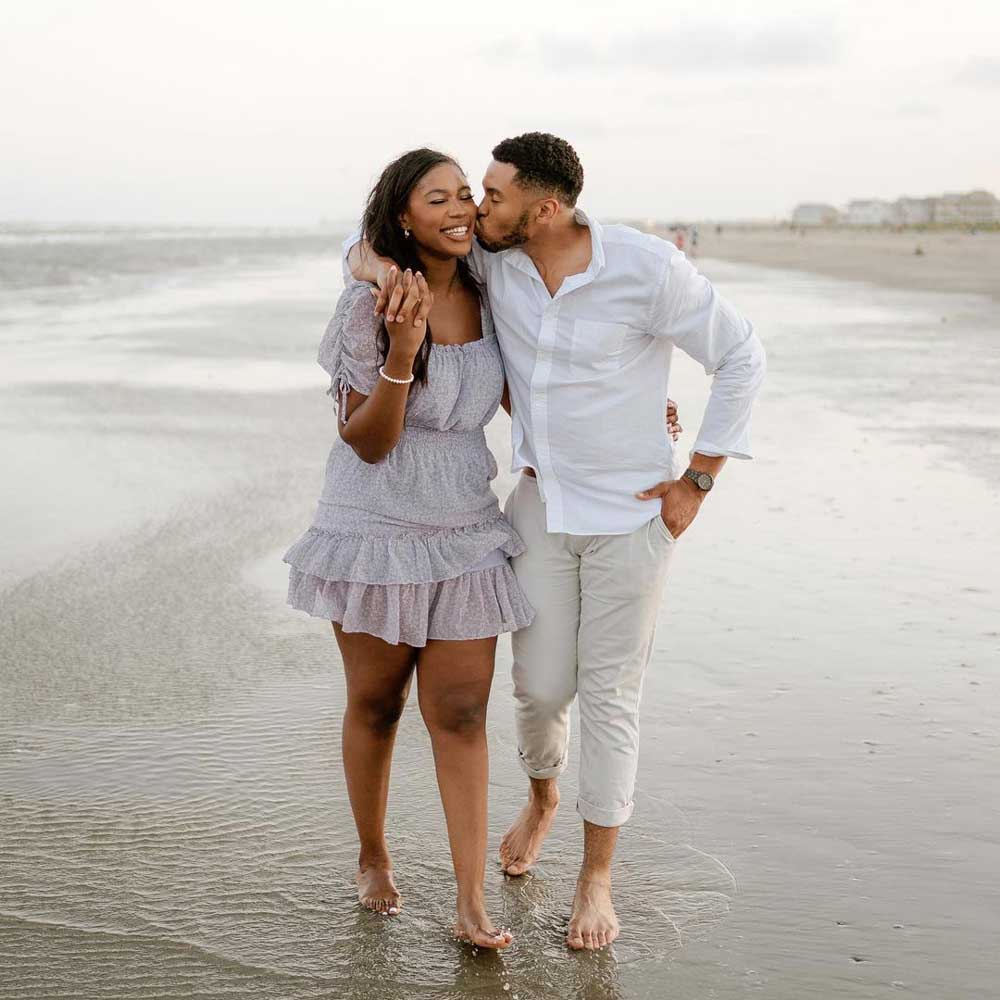 couple walking on the beach